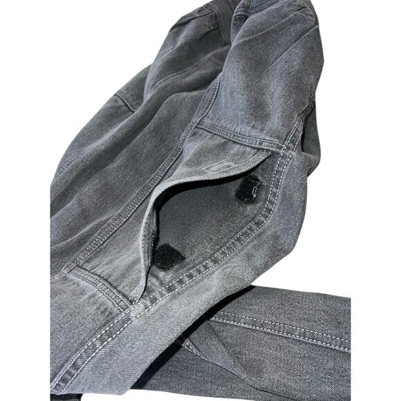 Vintage Gitano Jeans Black High Waist Tapered cargo Pleated Denim 90s sz 13/14 - Picture 9 of 11